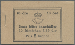 ** Schweden - Markenheftchen: 1939, Gustaf V Right Profile Type I, Complete Stamp Booklet ‚Pris 2 Krono - 1951-80