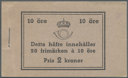 ** Schweden - Markenheftchen: 1939, Gustaf V Right Profile Type I, Complete Stamp Booklet ‚Pris 2 Krono - 1951-80