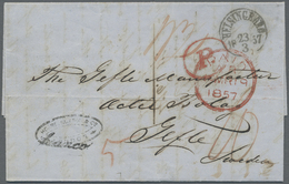 Br Schweden - Besonderheiten: 1857. Stampless Envelope Addressed To Geffe, Sweden Written From New York - Sonstige & Ohne Zuordnung