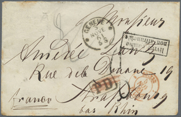 Br Schweiz: 1861. Markenloser Brief (min. Fleckig) Von Genf (3 Nove 61) Nach Straßbourg (5 Nov 61) Via - Ungebraucht