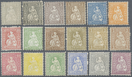 */(*)/** Schweiz: 1862-1878 "Sitzende Helvetia": Kompletter Satz Plus Ergänzungswerte Bzw. Farbänderungen Auf - Unused Stamps