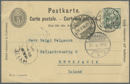 GA Schweiz: 1882, 5 C. Grün Mit Stempel "ZÜRICH 16.V.04" Als Portogerechte Zufrankatur Auf 5 C. Ganzsac - Neufs