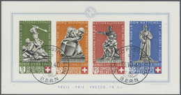 O Schweiz: 1940, Pro-Patria-Block, Sauber Gestempel Vom Ersttag Postmuseum Bern. (Mi. 700,-) - Neufs