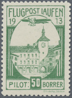 ** Schweiz - Halbamtliche Flugmarken: 1913: 50 C Laufen-Solothurn, Tadellos Postfrisch. Attest Marchand - Used Stamps