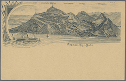 GA Schweiz - Ganzsachen: 1890: Zwei Ganzsachenkarten Zu 10 Rp. Mit Verschiedenen Privatzudrucken "Vitzn - Interi Postali