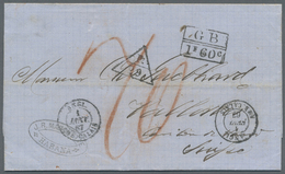 Br Schweiz - Besonderheiten: 1867: Markenloser Brief Von "J.R. Marouette, Habana" In Die Schweiz. Der B - Andere & Zonder Classificatie