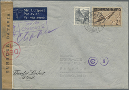 Br Schweiz - Besonderheiten: 1940. Air Mail Envelope Addressed To Batavia, Java, Netherlands Lndies Bea - Other & Unclassified
