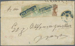 Br/Brfst Serbien: 1869, First Printing Of Prince Milan I Issue BISECTED 10 Para Brown Perforated 9 1/2:12 (Mi - Serbie