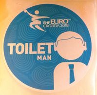 HANDBALL / MEN'S EHF EURO CROATIA 2018 / Main Official Sticker / TOILET MAN - Handball