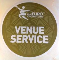 HANDBALL / MEN'S EHF EURO CROATIA 2018 / Main Official Sticker / VENUE SERVICE - Handball