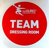 HANDBALL / MEN'S EHF EURO CROATIA 2018 / Main Official Sticker / TEAM DRESSING ROOM - Handball