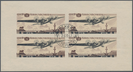 O Sowjetunion: 1937, All-Union Airmail Miniature Sheet Tied By 'Moscou 23.11.37' Cds. With Full Origin - Storia Postale