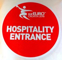 HANDBALL / MEN'S EHF EURO CROATIA 2018 / Main Official Sticker / HOSPITALITY ENTRANCE - Handball