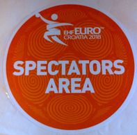 HANDBALL / MEN'S EHF EURO CROATIA 2018 / Main Official Sticker / SPECTATORS AREA - Handbal