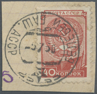 Brfst Sowjetunion: 1950 Defintive 40k. Red, Typographed, Used On Piece And Tied By Belebey (Bashkortostan) - Lettres & Documents