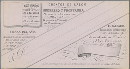 Br/GA Spanien: 1873, 2 Private, Extensively Preprinted And Illustrated Postcard Forms "CUENTOS DE SALON Po - Oblitérés