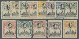 * Spanien: 1920, 7th UPU Congress In Madrid Complete Set With Blue Control Numbers 'A 000,000' (except - Used Stamps