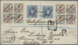 Br/ Spanische Post In Marokko: 1905, Small Entire Sent Registered From TANGER Via Madrid To London. Inte - Spanisch-Marokko