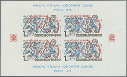 ** Tschechoslowakei: 1978, 30th Anniversary Of 1948 Revolution, Souvenir Sheet In Larger Size 13,4 : 8 - Covers & Documents