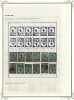 */O Türkei: 1863, 2 Pia Blue 12 Stamps Showing All 12 Types Of Block-report, Six Mint Original Gum And S - Lettres & Documents