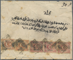 Br Türkei: 1865, Cover With Two Single 25 Pia. Orange-red In Deep Bright Shade, And Three Single 5 Pia. - Lettres & Documents