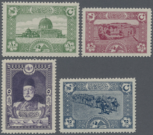 ** Türkei: 1917, Mount Sinai Four Unissued Values, Mint Never Hinged, Very Fine, Michel Catalogue Value - Lettres & Documents