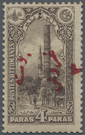 * Türkei: 1920, TURKEY IN ASIA : 3 Pia. On 4 Pa. Brown, Red Vertical Surcharged Variety, Mint Hinged W - Brieven En Documenten