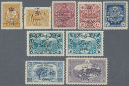 ** Türkei: 1921, First Adana Issue Complete Mint Never Hinged Set Of 13 Values, Very Fine With Usual Gu - Lettres & Documents