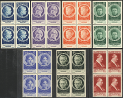 ** Türkei: 1935, Woman's Rights Congress Complete Set Of 15 Values In Blocks Of Four, Mint Never Hinged - Brieven En Documenten