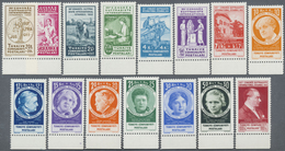 ** Türkei: 1935, Woman's Rights Congress Complete Set Of 15 Values, Bottom Margin Imprints, Mint Never - Covers & Documents
