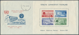 Br Türkei: 1951, FAO Souvenir Sheet On First Day Cover, Cover With Small Creases At Left, Otherwise Fin - Brieven En Documenten