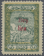 * Türkei - Zwangszuschlagsmarken Für Die Luftfahrt: 1930, Air Mail Issue "Bes Lira" On 15 Ghr. Green Y - Poste Aérienne