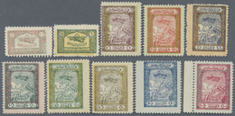 ** Türkei - Zwangszuschlagsmarken Für Die Luftfahrt: 1927, Air Mail Complete Set Of Ten Values, Mint Ne - Luchtpost