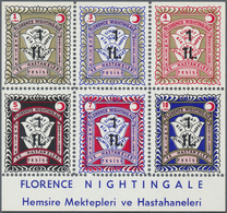 ** Türkei - Zwangszuschlagsmarken Für Den Roten Halbmond: 1962, 1 TL Overprinted S/S Florence Nightinga - Charity Stamps