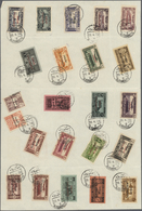 O Türkei - Alexandrette: 1938, Syrian Stamps Incl. 9 Different Definitives And Complete Airmail And Po - Brieven En Documenten