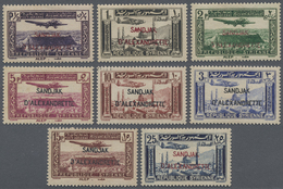 ** Türkei - Alexandrette: 1938, Syrian Airmail Stamps With Opt. 'SANDJAK D'ALEXANDRETTE' Complete Set, - Brieven En Documenten