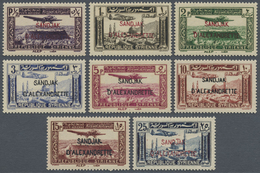 ** Türkei - Alexandrette: 1938, Syrian Airmail Stamps With Opt. 'SANDJAK D'ALEXANDRETTE' Complete Set, - Brieven En Documenten