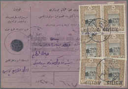 Br Türkei - Cilicien: 1919, Parcel Card Franked With Six Stamps On Front, One With Corner Crease And Bl - 1920-21 Anatolië