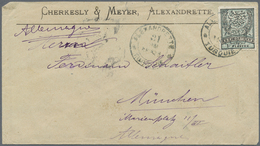 Br Türkei - Stempel: 1884, 1 Pia Blue Black On Commercial Cover Tied By "ALEXANDRETTE TURQUIE 21/5/84" - Other & Unclassified