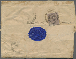 Br Türkei - Stempel: "CAVALLA" Arabic Double-cds Without Date On Duloz 1875, 10 Pa Lilac B/s On Folded - Other & Unclassified