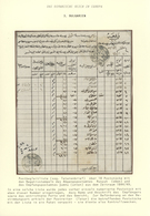 Br Türkei - Stempel: 1850 Ca., Tatar Postman Document Tied By All Arabic Negative "AN CANIB POSTAHANE-I - Autres & Non Classés