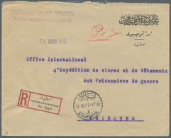 Br Türkei - Besonderheiten: 1917, Registered Letter From "CROISSANT ROUGE OTTOMAN" On Preprinted POW - - Altri & Non Classificati