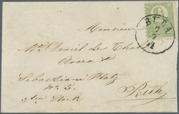 Br Ungarn: 1871, 3 Kr Green Litograph Single Franking On A Small Local Cover (faults) Cancelled "BUDA" - Brieven En Documenten