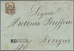 Br Ungarn: 1871, 15 Kr. Brown Single Franking Cancelled With Ideal Thimble Stamp On Registered Folded C - Storia Postale