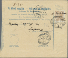 GA Ungarn: 1900, 10 Filler Blue Post Escort Adress With Additional Franking From Budapest To Alt-Nagelb - Briefe U. Dokumente