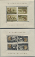 ** Ungarn: 1947, 8 F To 70 F Roosevelt In Eight Tete-beche Blocks (each Two Pairs) - Covers & Documents