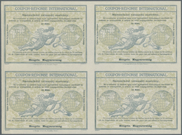 GA Ungarn - Ganzsachen: Design "Rome" 1906 International Reply Coupon As Block Of Four 52 F. Hongrie. T - Postwaardestukken