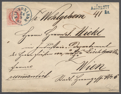 Br Ungarn - Stempel: 1867: "KIS-KOMAROM 26/9/67", Blauer Einkreisstempel! Bei Müller (5661a) Und Ryan ( - Marcofilie