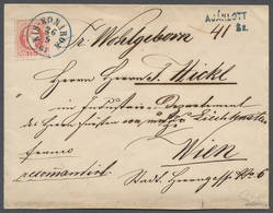 Br Ungarn - Stempel: 1867: "KIS-KOMAROM 26/9/67", Blauer Einkreisstempel! Bei Müller (5661a) Und Ryan ( - Postmark Collection