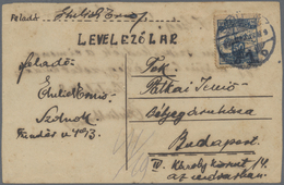 Br Ungarn - Besonderheiten: 1920, Postcard From Szolnok To Budapest With A Stamp For Charity To Support - Otros & Sin Clasificación